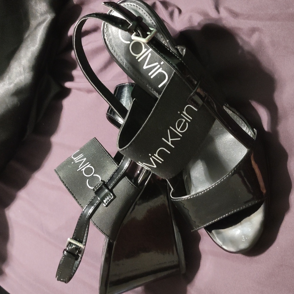 NEW!  Calvin Klein size 9.5 with 3.5" Wedge Heel